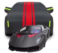 Full Car Cover for Lamborghini Sesto Elemento, Car Tarpaulin with Reflective Strips, All Weather Windproof Snowproof UV Protection Car Cover,A