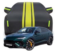 Full Car Cover for Lamborghini Urus S 2023 2024 2025 2026, Waterproof Scratchproof Anti-UV All Weather Protection, Breathable Car Tarpaulin,Black-yellow