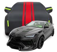 Full Car Cover for Lamborghini Urus Venatus EVO S P900 MANSORY, 100% Waterproof Outdoor Car Covers Rain Snow UV Protection Car Tarpaulin Sturdy And Durable,A-Black-Red