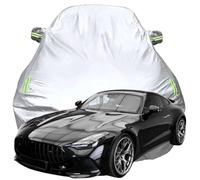 Full Car Cover for Mercedes Benz AMG GT63 Coupe, High Stretch Oxford Cloth Sun Protection Waterproof Dustproof UV Resistant Windproof Car Cover,Silver-Plus-Cotton