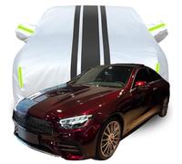 Full Car Cover for Mercedes E-Class Coupe, Waterproof Scratchproof Anti-UV All Weather Protection, Breathable Car Tarpaulin,Silver-black