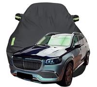 Full Car Cover for Mercedes-Maybach GLS 600, All Weather Rain Snow UV Dust Protection Hail Protector, Outdoor Car Cover with Reflective Stri,Black-Plus-Cotton