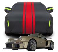 Full Car Cover for Porsche 911 Singer DLS Turbo, All Weather Windproof Snowproof UV Protection Car Cover with Reflective Strips, Sturdy And Durable,A