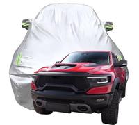 Full Car Cover for RAM TRX 6.2L Supercharged Dodge Ram 2023 2024 2025 2026, Snowproof Scratchproof Anti-UV All Weather Protection, Breathable Oxford Car Tarpaulin,Silver