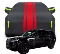 Full Car Cover for Range Rover First Edition, Outdoor Waterproof Car Covers Windproof Anti-UV Full Exterior All Weather Protection,A-Black-Red