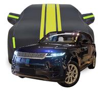Full Car Cover for Range Rover Sport SUV, Car Tarpaulin with Reflective Strips, All Weather Windproof Snowproof UV Protection Car Cover,C-Black-Yellow