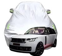 Full Car Cover for Range Rover SV, High Stretch Oxford Cloth Sun Protection Waterproof Dustproof UV Resistant Windproof Car Cover,Silver-Plus-Cotton