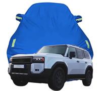 Full Car Cover for Toyota Land Cruiser 250 Off-road, Snowproof Scratchproof Anti-UV All Weather Protection, Breathable Oxford Car Tarpaulin,Blue