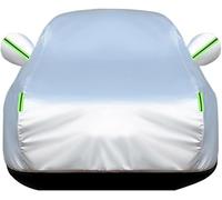 Full Car Cover for VW Golf GTI Mk7 2012-2020, Outdoor Full Cover Rain UV Protection Scratch Resistant Windproof Waterproof(Silver)