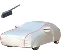 Full Car Cover Waterproof for Nissan Kicks 2016-2020, All Weather Outdoor Automobile Covers, Scratchproof garage Protective Cover with Reflective Strips,Silver Red