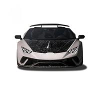 Full Carbon Fiber Front Engine Hood Vent Cover Compatible For Lamborghini Huracan LP610 LP580 1016 Style(Single sided carbon)