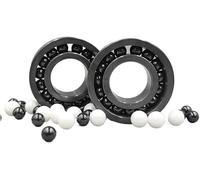 Full Ceramic Bearing, 1PC Silicon Nitride Full Ball Ceramic Bearing High Temperature Resistance 1200 ℃ Insulation