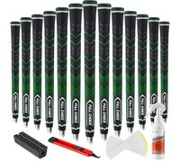 Full Choice 13 Premium Rubber Golf Grips Complete Set - Includes Installation Tool - Highly Non-Slip Professional Grips with Precise Feedback - Innovation Texture for Perfect Control - Grey, Standard