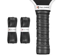 FULL CHOICE 2 Pack Pickleball Paddle Grip Tape, Moisture-Wicking Overgrip with Ventilated Holes for Pickleball, Tennis, Racquetball & More - Shock-Absorbing & Comfortable, Black
