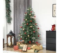HOMCOM 6 ft Christmas Tree, Full Spruce Xmas Tree, Easy Assembly - Green - 6ft
