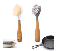 Full Circle Be Good + Tenacious C, Bamboo, Multicolor, 2 Pack | Includes the Daily Dish Brush & Skillet Strong Cast Iron Brush-a sustainable 2-pack for every job.