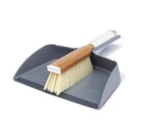 Full Circle Brush & Dustpan Set, White & Grey, Regular