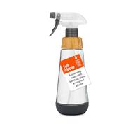 Full Circle FC19112GY Service 16-Ounce Multi-use Refillable Glass Spray Bottle, Bamboo, Fluid, Gray