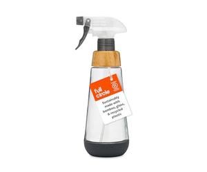 Full Circle FC19112GY Service 16-Ounce Multi-use Refillable Glass Spray Bottle, Bamboo, Fluid, Gray