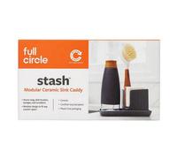 Full Circle Home, Ceramic Sink Caddy, 1 Count, Gray and White