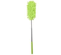 Full Circle Microfiber Dust Whisperer Refill, Telescopic Duster Handheld Dust Remover Stainless Steel for Floor Desk Cabinet Cupboard Cleaning Green