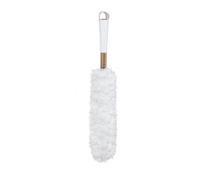 Full Circle Microfiber Duster with Machine Washable Head, White