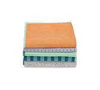 Full Circle Renew, Essential Cleaning Cloths, Ultra-Durable Recycled Microfiber, Variety Pack for Cleaning Glass, Grease, Stainless Steel, Bath & Tile, and Dust, Machine Washable - Set of 5