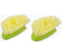 Full Circle Suds Up Replacement Brush Head (2pk) -White | Dual-sided and non-scratch, great for cleaning dishes, pots, and pans in the kitchen
