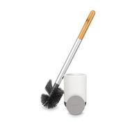 Full Circle Toilet Brush with Replaceable Head, Ceramic, White