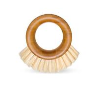 Full Circle Vegetable Brush, Bamboo, Beige, Small (Pack of 1) | Natural bristle food scrub brush | eco-friendly | fruit potato veg