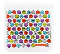 Full Circle, ZipTuck, Reusable Lunch Bag Set, Emojis, 1 Sandwich + 1 Snack