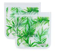 Full Circle, ZipTuck, Reusable Sandwich Bags, Palm Leaves, 2 Bags