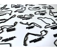 FULL COLLECTION OF 23/24 CIRCUITS Formula 1 Circuit Wall Art -Grand Prix Race Track Sculpture-Motorsport Gift-UK-Monza-Abu Dhabi (2026 Black Tracks-Black Text)