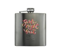 Full Colour Stainless Steel Liquor Flask, Girls Night Out' Hip Flask - Travel Accessories for Women, Mothers, Mum, Girlfriend - Christmas & Birthday Idea for Grandma