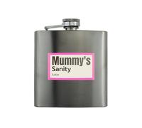 Full Colour Stainless Steel Liquor Flask - 'Mummy's Sanity Juice' - Hip Flask - Travel Accessories for Women, Mothers, Mum, &Grandma - Perfect for Christmas & Birthdays