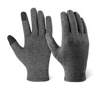 Full Compression Gloves with Touch Screen Finger | Full Finger Glove Rheumatoid Arthritis Hand Support for Women Men |Soft Cotton Comfortable Arthritis Wrist Support for Pain Relief, Carpal Tunnel (L)