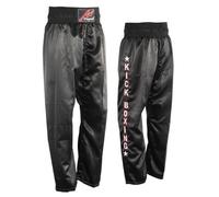 Full Contact Kickboxing Satin Trousers - Black - One End - 160cm