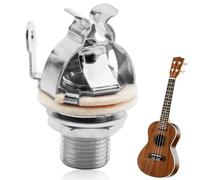 Full-contact Output Jack Socket 4-Contact Stereo Jack with Washer and Nut Solder Type for Guitar/Bass Speakers Footswitch Audio Amplifier Instruments Silver