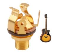 Full-contact Output Jack Socket for Guitar Bass 4-Contact Stereo Pure Tone Full-contact Metal Electric Guitar with Washer Locking Nut for Speakers Footswitch Audio Amplifier Instruments (Gold)