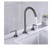 Full Copper 360° Rotating ll-Out Kitchen Faucet - Hot & Cold Water Mixer Color Matched Ideal for Home RV & Hotel - Sleek Silver Finish