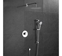 Full Copper Concealed Shower Faucet Shower Set Two Functions with Lifting Rod Into The Wall Shower Beautiful Practical Luxury LWX