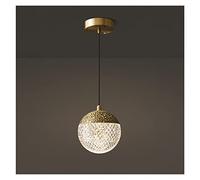Full Copper Small Duplex Building Living Room Chandelier Nordic High Empty Villa Staircase Long Chandelier for The Kitchen Modern LED Chandelier (Pendantlights15cm Threecolor)