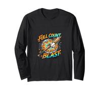 Full Count Blast Baseball Power Swing Graphic Long Sleeve T-Shirt
