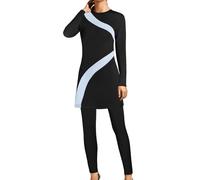 Full Cover Burkini Swimsuit 3 Pieces Set Women Muslim Long Sleeve Islamic Tops with Swim Leggings & Hijab Rash Guard Modest BeachwearSummer Products