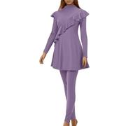 Full Cover Islamic Swimwear 3 Pieces Burkini Women Long Sleeve Swimsuit with Hijab & Pants Set Rash Guard UPF 50+ Modest Surfing Costume 2025 New