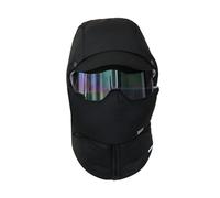 Full Cover Outdoor Riding Ski Goggles Thermal Thick Ski Hat Camping Hat for Men Women with Safety Goggles Winter Face Mask (Black, 58 cm)