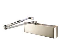 Full Cover Overhead Door Closer Variable Power 2 5 Polished Nickel Plated