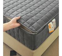 Full Cover Quilted Mattress Protector Zipped Mattress Topper Single/Double/King 135x190/200 Fitted Sheet Noiseless Breathable 6 Sided Zipper Closure Full Encasement Covers Washable(140X190+30cm,C)