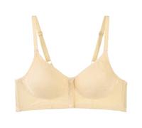 Full Coverage Bras For Women-Black Bra Women Sexy Front Button Shaping Cup Adjustable Shoulder Strap Large Size Underwire Bra (Yellow, 38)