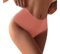 Full Coverage Briefs Womens Stretchy Comfort Knicker Mid Rise Pantie Tummy Control Feature Brief All Day Wear Washable Underwear For Postpartum Recovery Orange